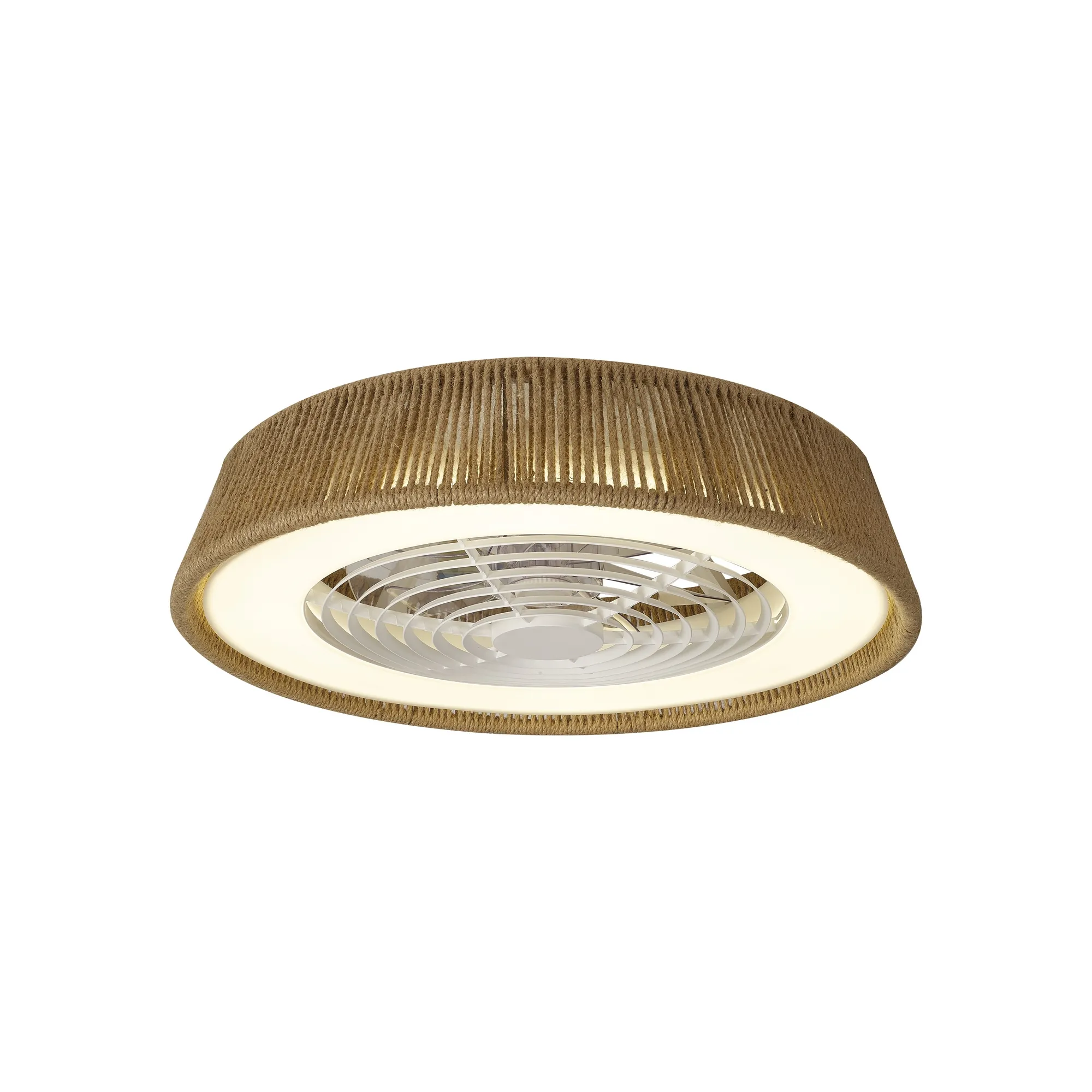 M8229  Polinesia Rope 70W LED Dimmable Ceiling Light & Fan, Remote Controlled Beige Oscu